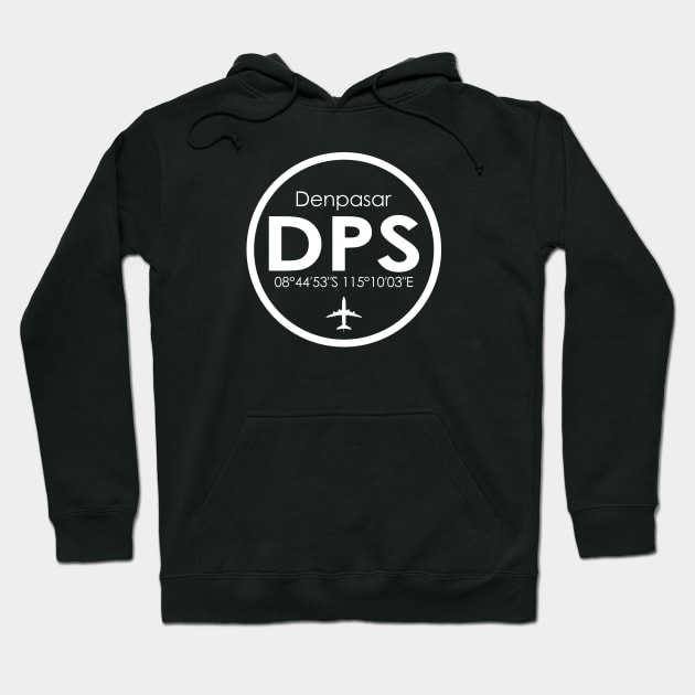 DPS, Bali I Gusti Ngurah Rai International Airport Hoodie by Fly Buy Wear